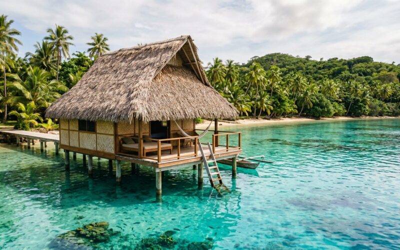 Aerial view Mamanuca Islands Fiji