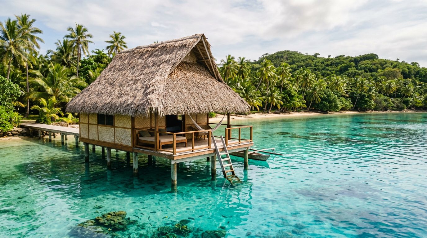 Aerial view Mamanuca Islands Fiji