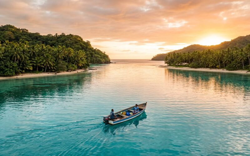 Fiji itinerary planner map notebook