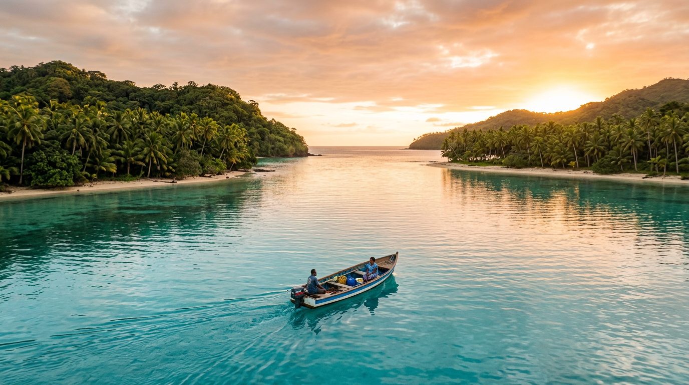 Fiji itinerary planner map notebook