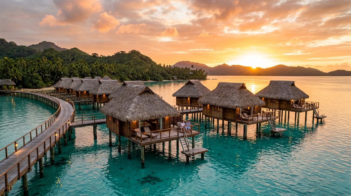 Fiji overwater bures luxury resort