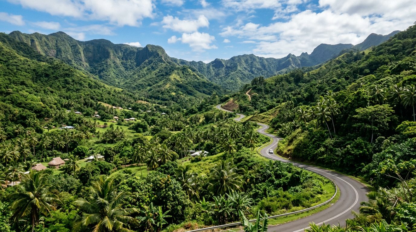 Viti Levu Fiji green mountain valley