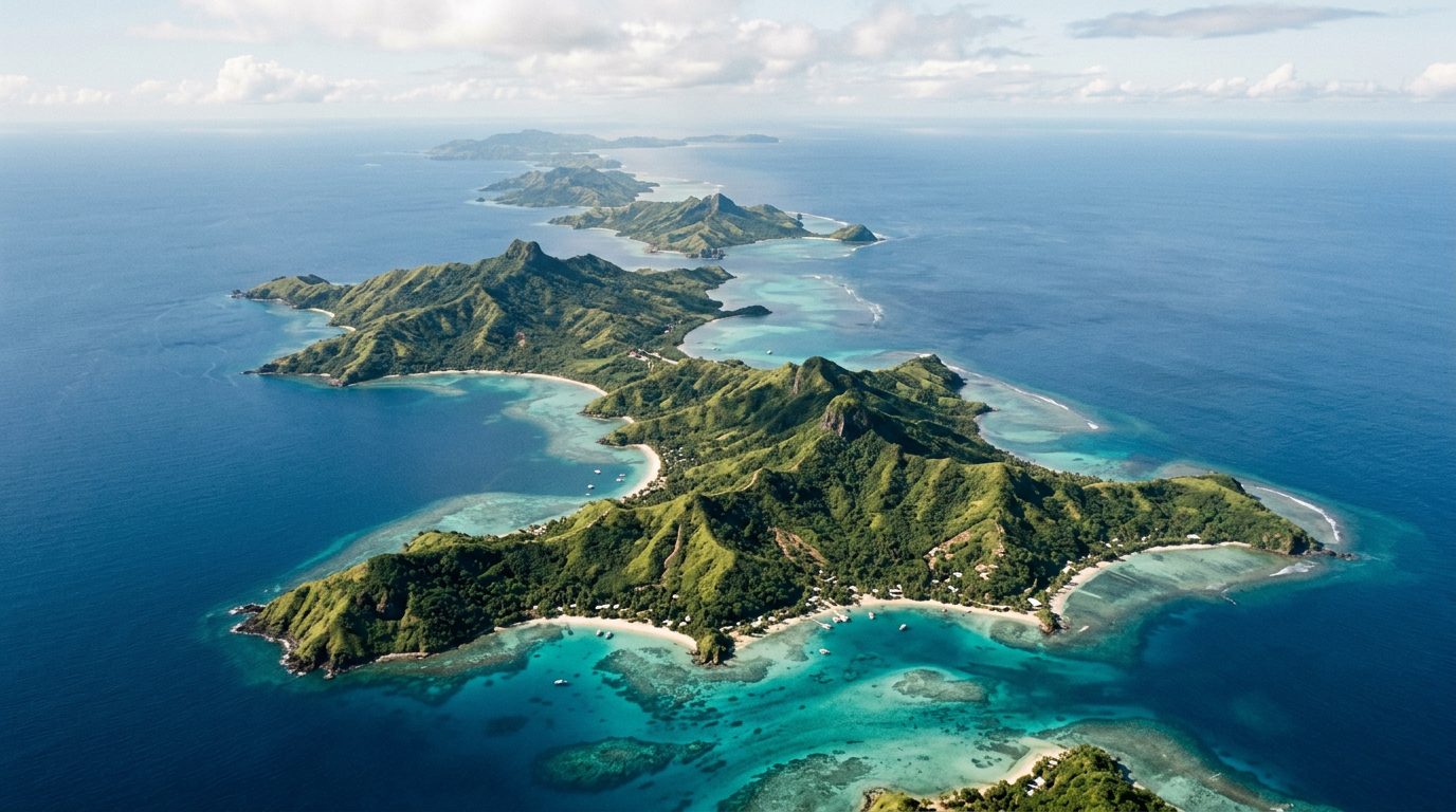 Yasawa Islands Fiji aerial view